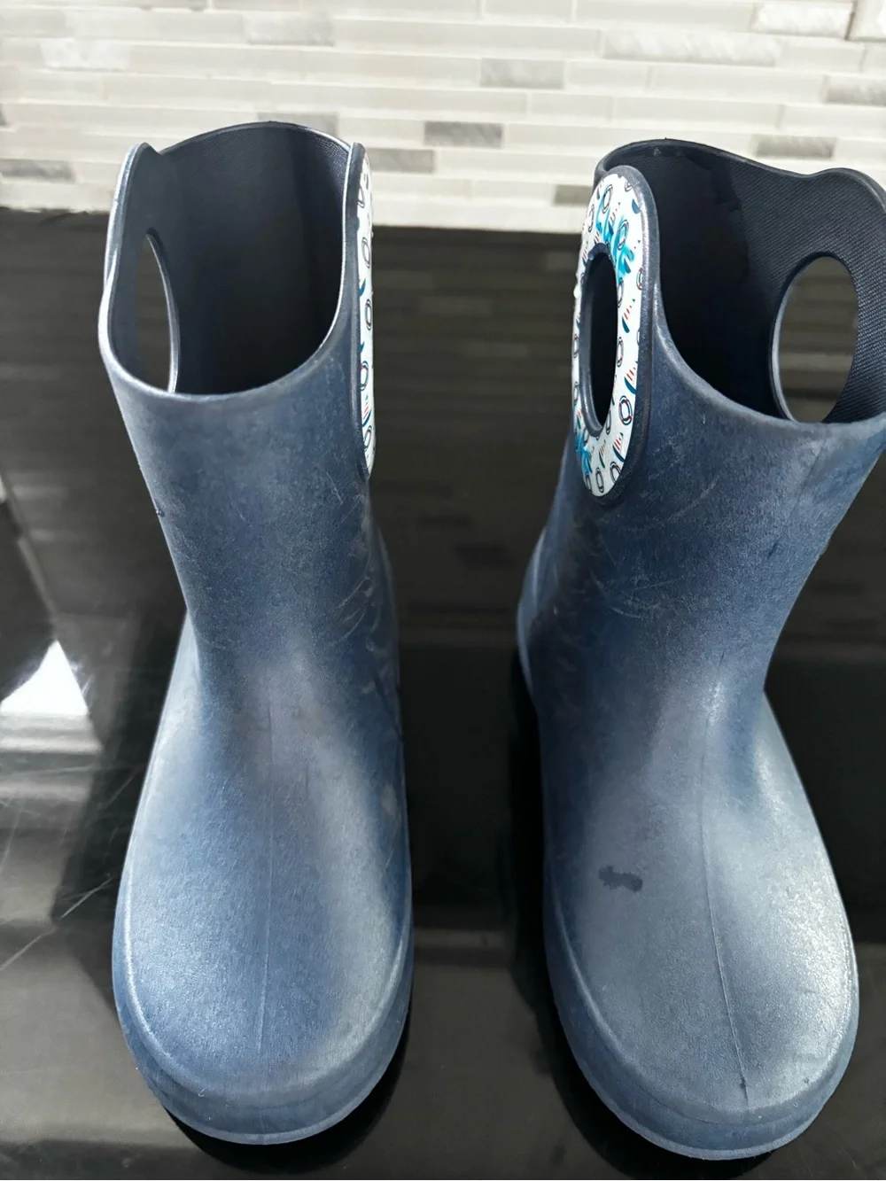 Kids Waterproof Rain Boots - Navy Blue